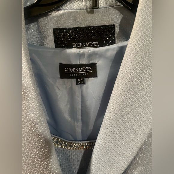 John Meyer Light Blue Women's  Dress Suit 14W - Picture 2 of 10